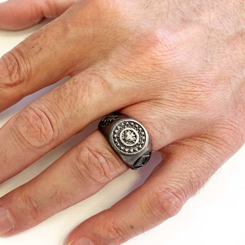 Templar Cross Masonic Ring, Master Mason Rings, Free Mason Ring by SWISS PLUS - Christian Collection - view 7
