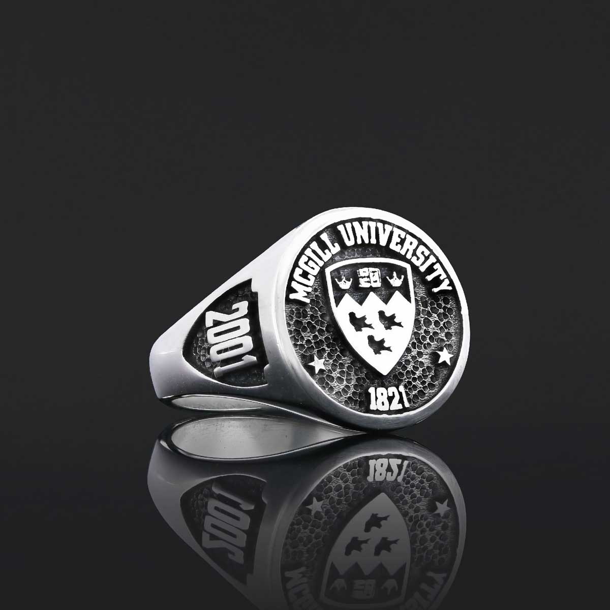 Texas University Ring, McGill University Ring, Class Ring, High School Ring, Graduation Ring by SWISS PLUS - Custom College C