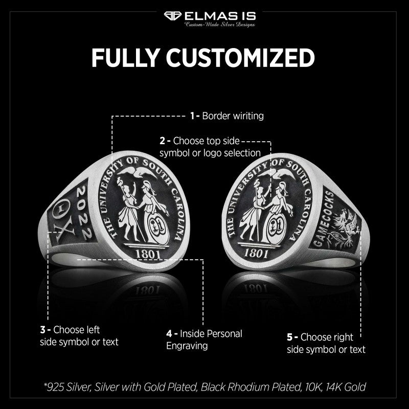 The University Of South California Class Ring by SWISS PLUS - Custom College Class Rings - view 4