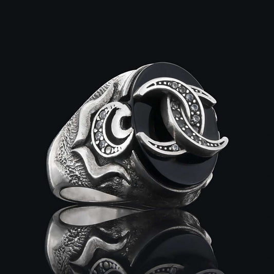 Tiger Eye Stone 925 Sterling Silver Mens Ring - view 2