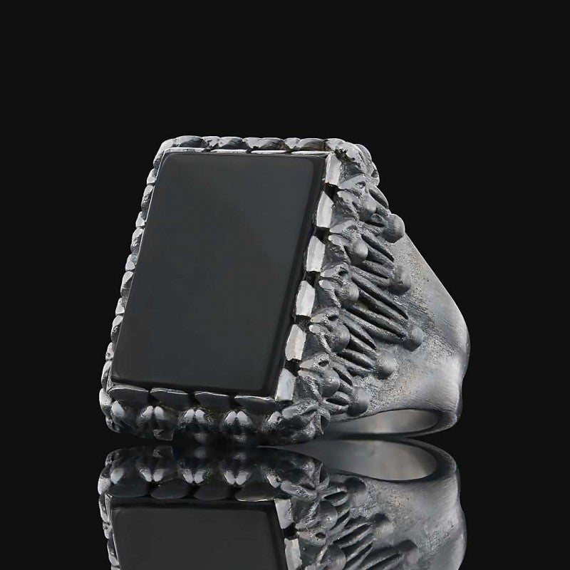 Tiger Eye Stone Silver Men Ring - view 6