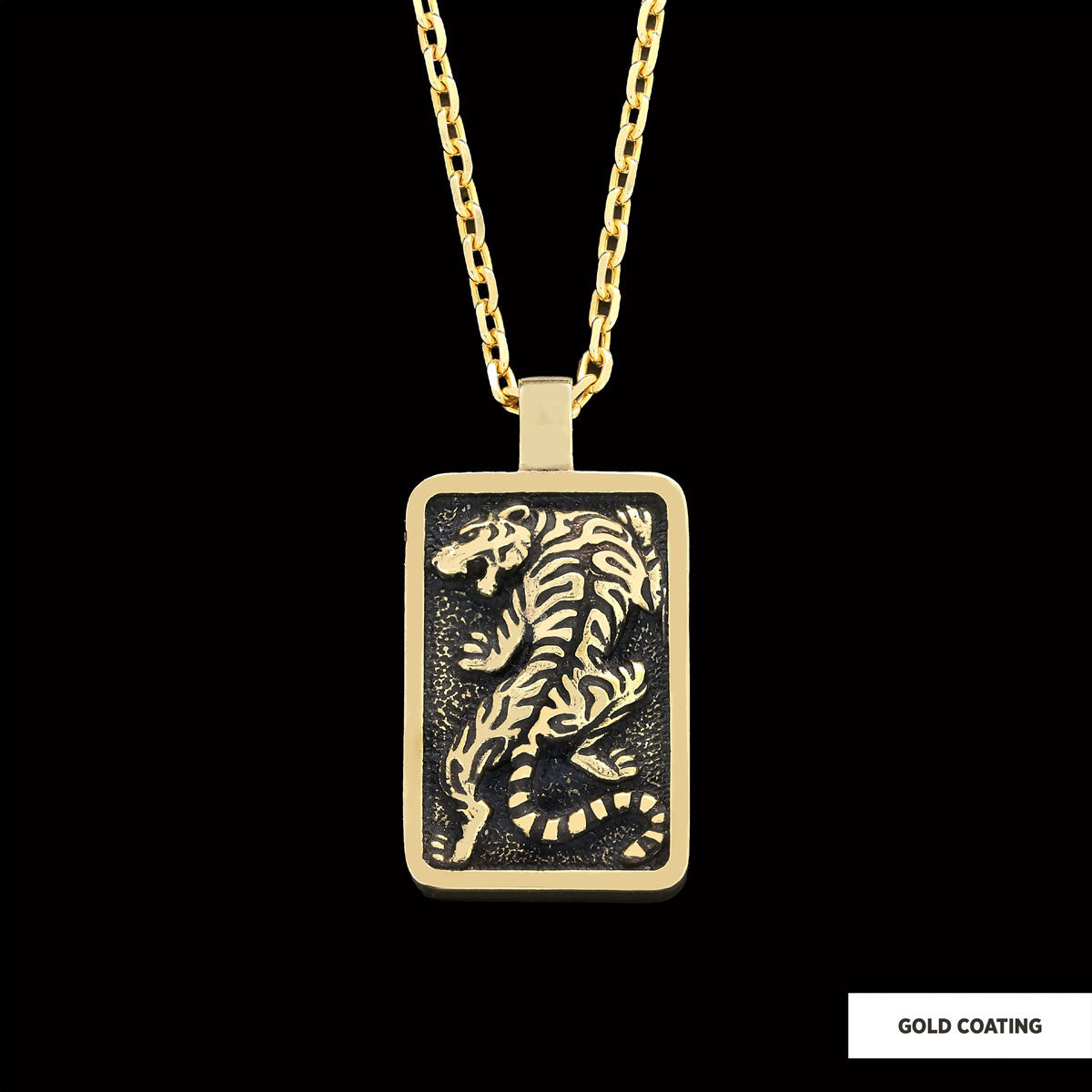 Tiger Pendant Gold Coating-Chain