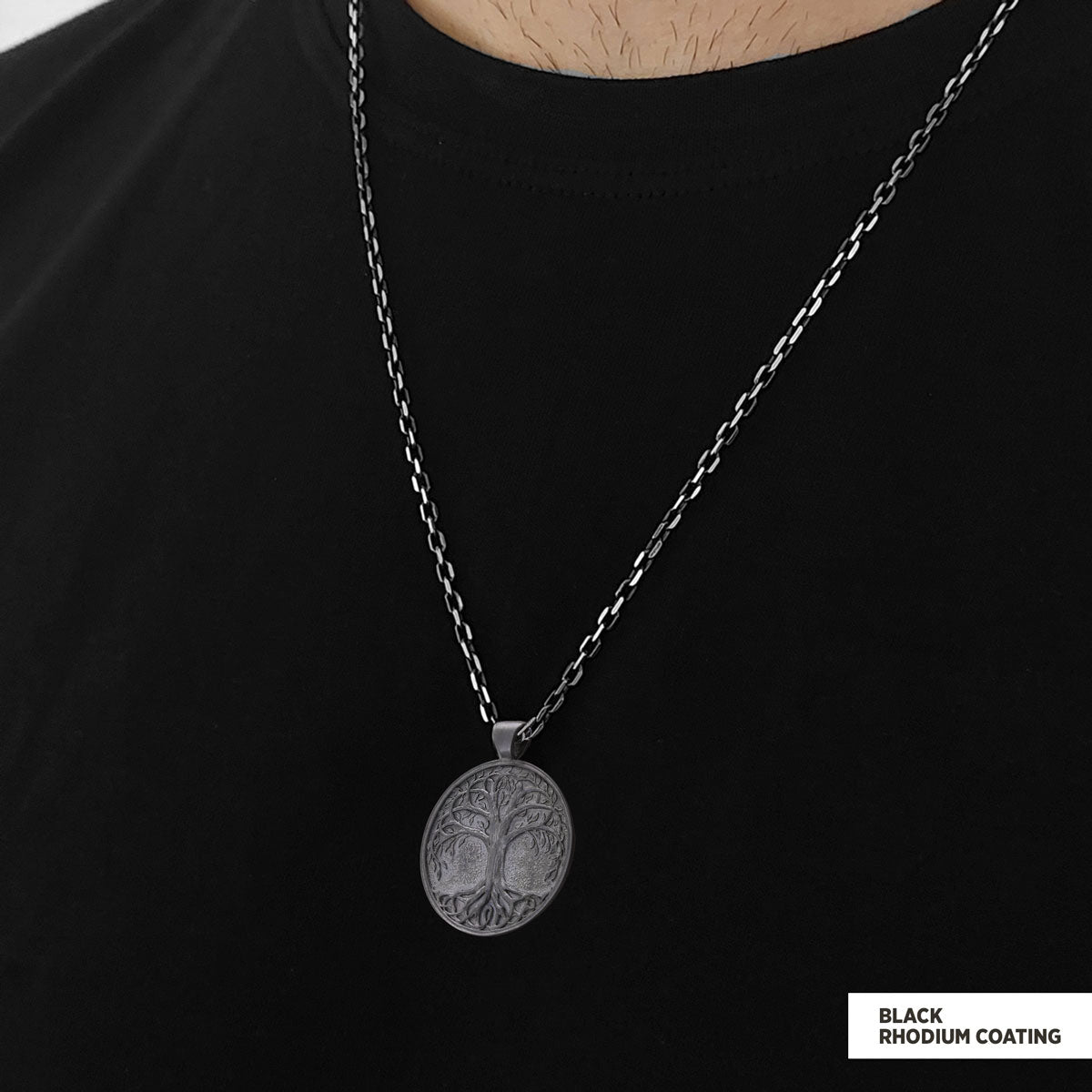 Tree of Life Pendant, Life Tree Men Necklace, Handmade Silver Tree of Life Necklace