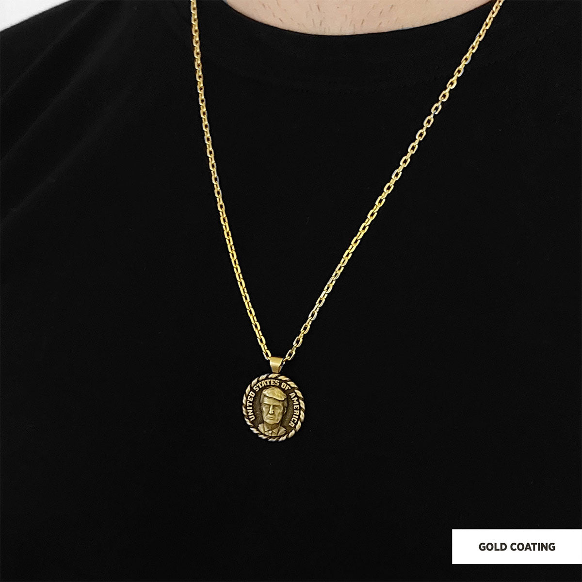 Donald J. Trump Necklace, Make America Great Again Necklace, Patriotic Jewelry, Trump Face Pendant, Supporter Locket Jewelrys