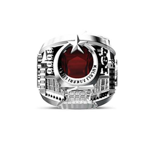 Turkish Military Ring With Tower - view 2