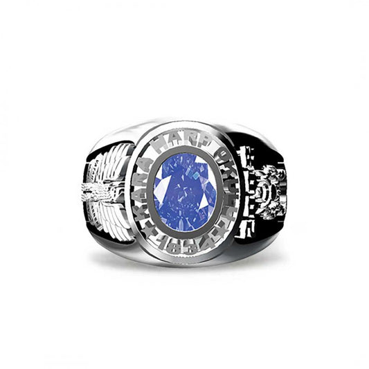 Turkish Military Silver Ring - view 2