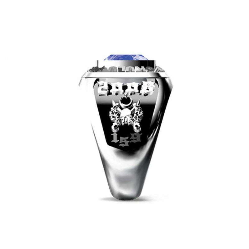 Turkish Military Silver Ring - view 4
