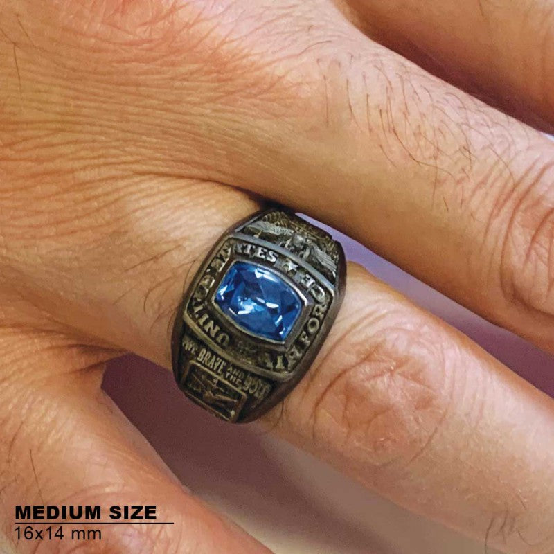 USAF Ring with Stone by SWISS PLUS - Military Rings - view 7