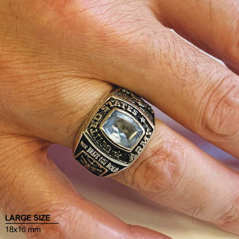 Brave and Bold Army Ring - view 6