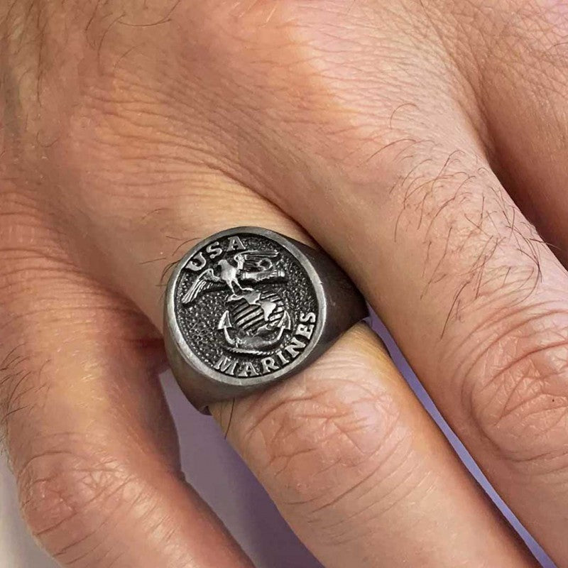 US Marines Eagle Ring by SWISS PLUS - Military Rings - view 7
