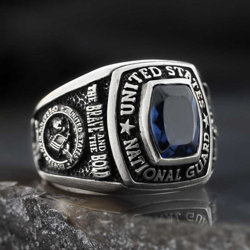 US National Guard Blue Stone Ring - view 3