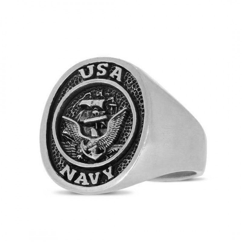 US Navy Eagle Embossed Ring - view 6