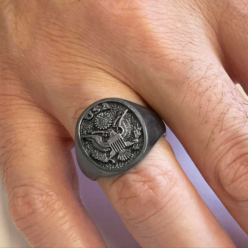USA Eagle Ring by SWISS PLUS - Military Rings - view 7
