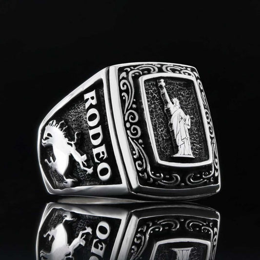 Statue Of Liberty Silver Ring by SWISS PLUS - United States Rings - view 2