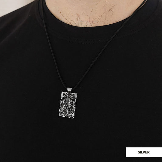 Unique Design Handmade Warrior Pendant Silver by SWISS PLUS - Unique Pendants & Cool Design Necklaces - view 2