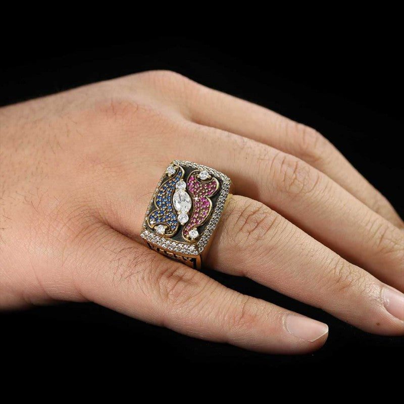 Unique Design Handmade With Stone Big Ring by SWISS PLUS - Unique Design Rings - view 4