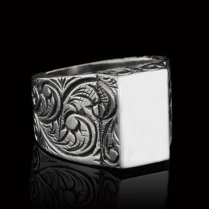 Unique Design Monogram I Bold Alphabet Ring
