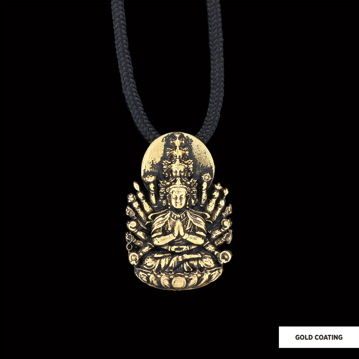 Unique Design Silver Shiva Pendant Gold Coating