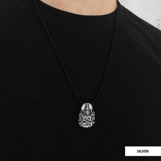 Unique Design Silver Shiva Pendant Silver - view 2