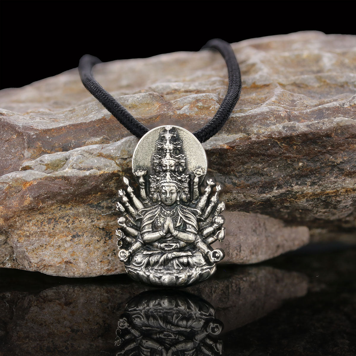 Unique Design Silver Shiva Pendant Silver by SWISS PLUS - Unique Pendants & Cool Design Necklaces - view 4