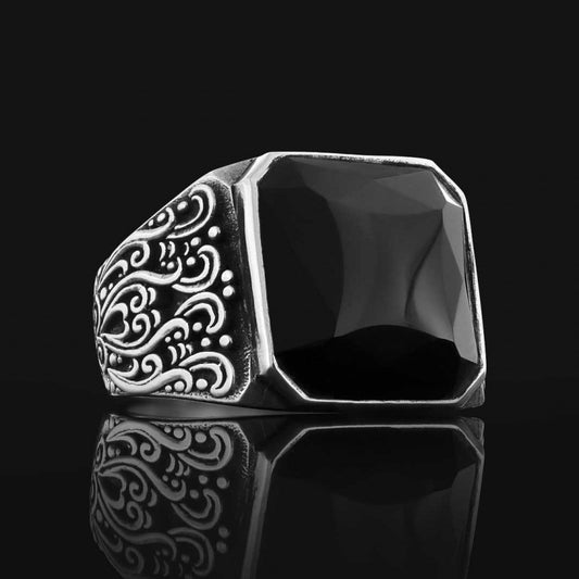 Motif Stone Men Ring