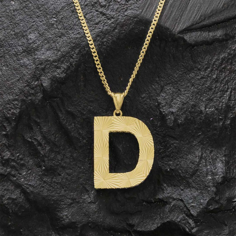 Unisex Sterling Silver Custom Design Letter Monogram D Pendant
