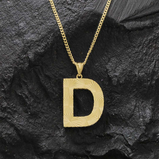 Unisex Sterling Silver Custom Design Letter Monogram D Pendant by SWISS PLUS - Letter Collection - view 2