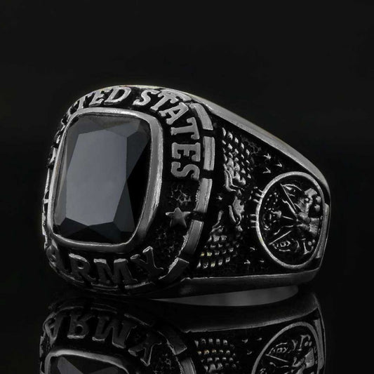 925 Sterling Silver United States Army Ring by SWISS PLUS - Military Rings - view 2