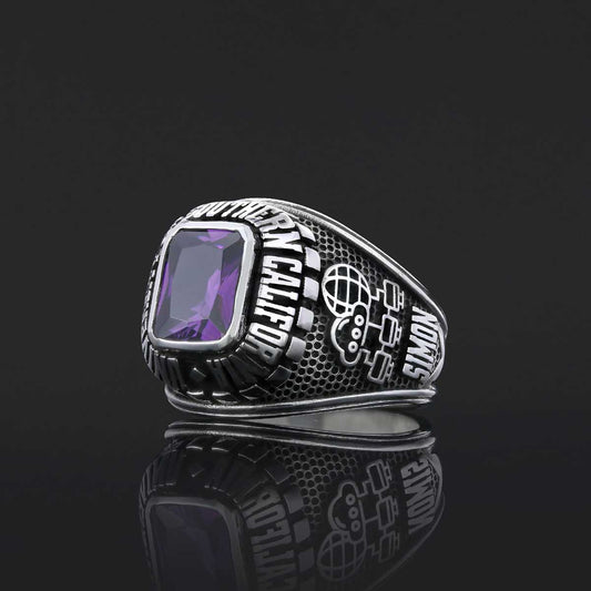 University of Southern California Ring, Customized Class Ring, Graduation Collage Ring, Customized High School Ring - view 2