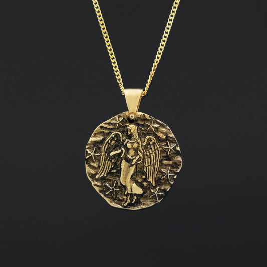 Virgo Pendant, Elegant Zodiac Necklace, Personalized Astrology Jewelry, Virgo Birth Sign, Customizable Sterling Silver Pendant - view 2