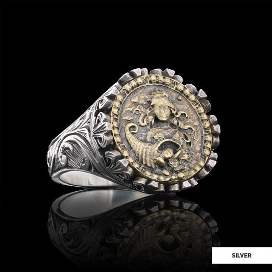Virgo Sign Ring, 925 Sterling Silver Virgo Sign Ring by SWISS PLUS - Zodiac Collection - view 2