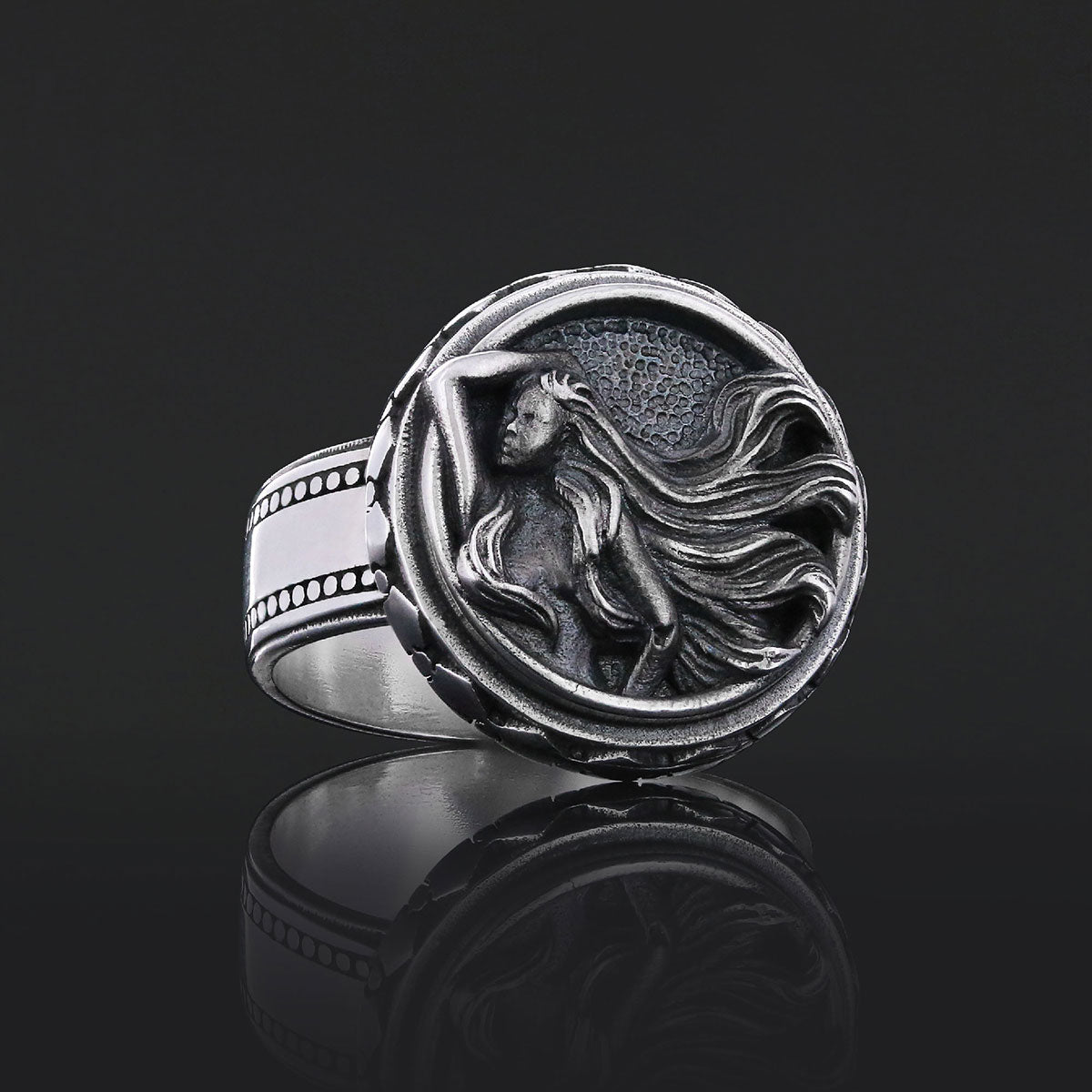 Virgo Zodiac Silver Ring