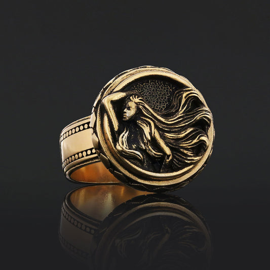 Virgo Zodiac Silver Ring