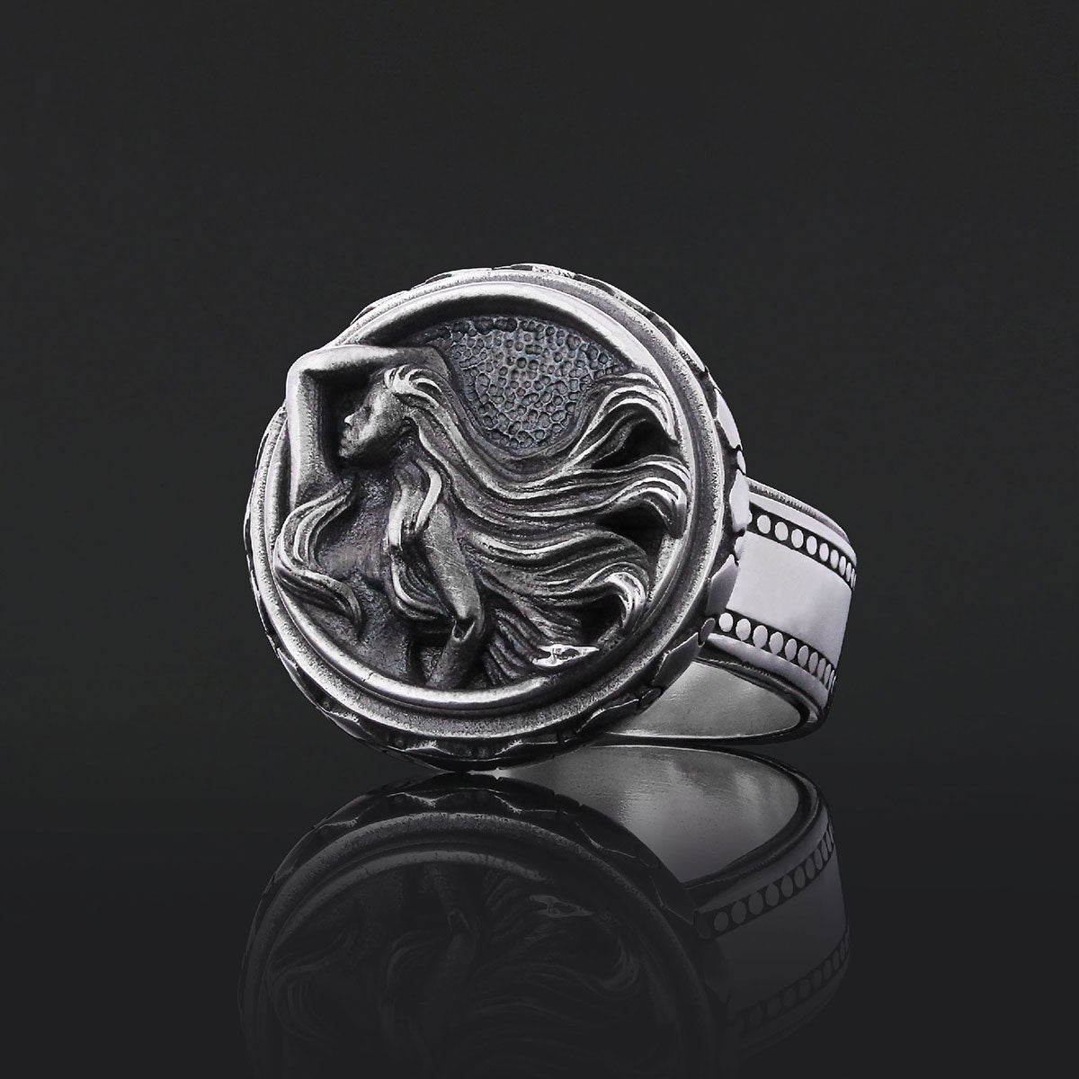 Virgo Zodiac Silver Ring