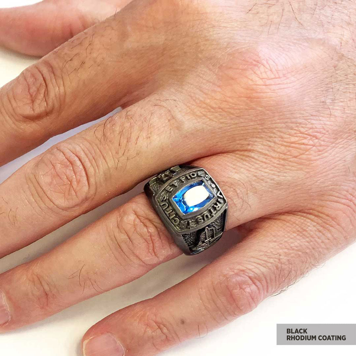 Virtus Tacitus Et Fides Masonic Ring, Signet Mason Ring, Mason Jewelry, Custom Mason Ring - view 5