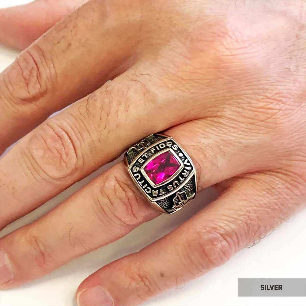 Virtus Tacitus Et Fides Masonic Ring, Signet Mason Ring, Mason Jewelry, Custom Mason Ring - view 6