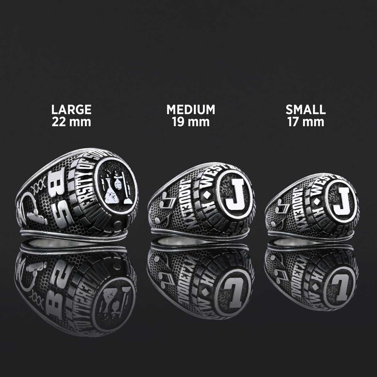 Westbury High School Ring, Üniversity Graduation Ring, Class Ring, College Class Ring by SWISS PLUS - Custom College Class Ri