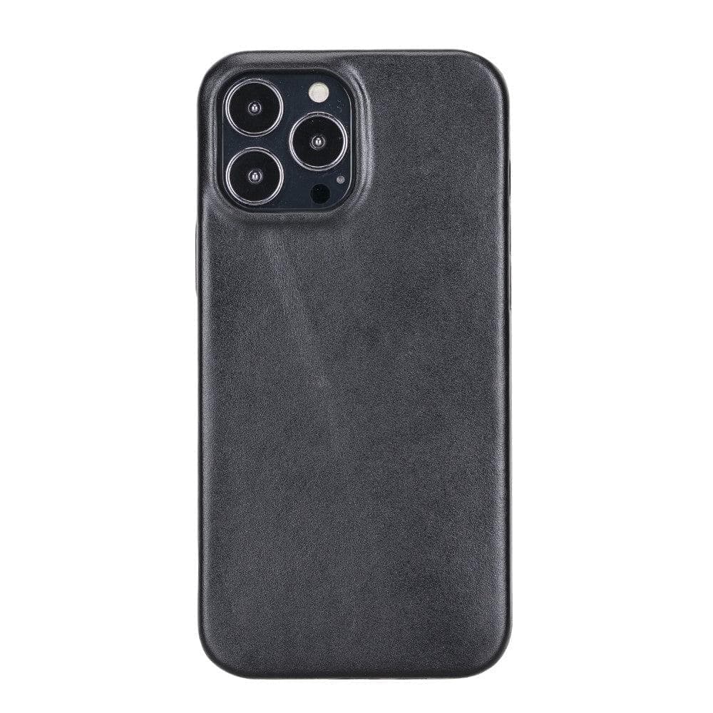 Apple iPhone IP14 Series Leather Case / RC - Rock Cover iPhone 14 Pro Max 6.7" / Rustic Black