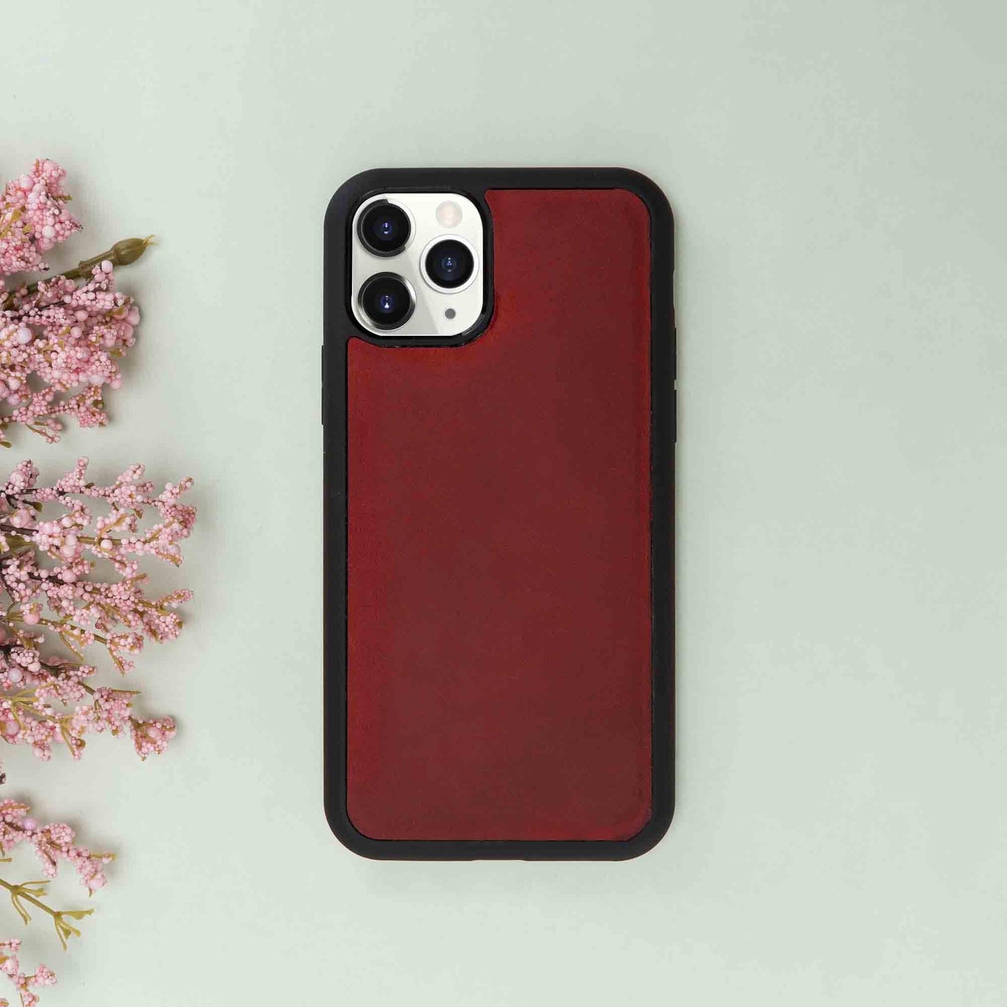 Apple Iphone 11 Pro Max Leather SANTA Wallet Case RED00