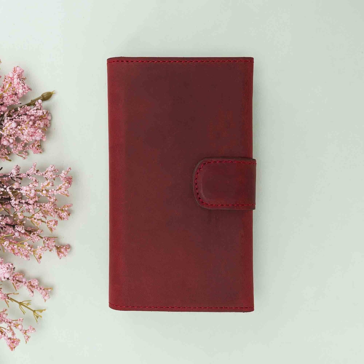 Apple Iphone 11 Pro Max Leather SANTA Wallet Case RED00