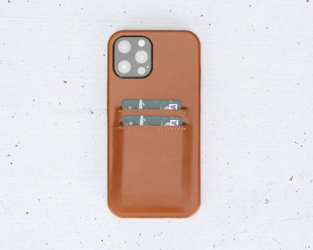 Apple iPhone 12 Series Ultra Cover Card Holder / UC iPhone 12 Pro Max 6.7" / Rustic Tan Bouletta