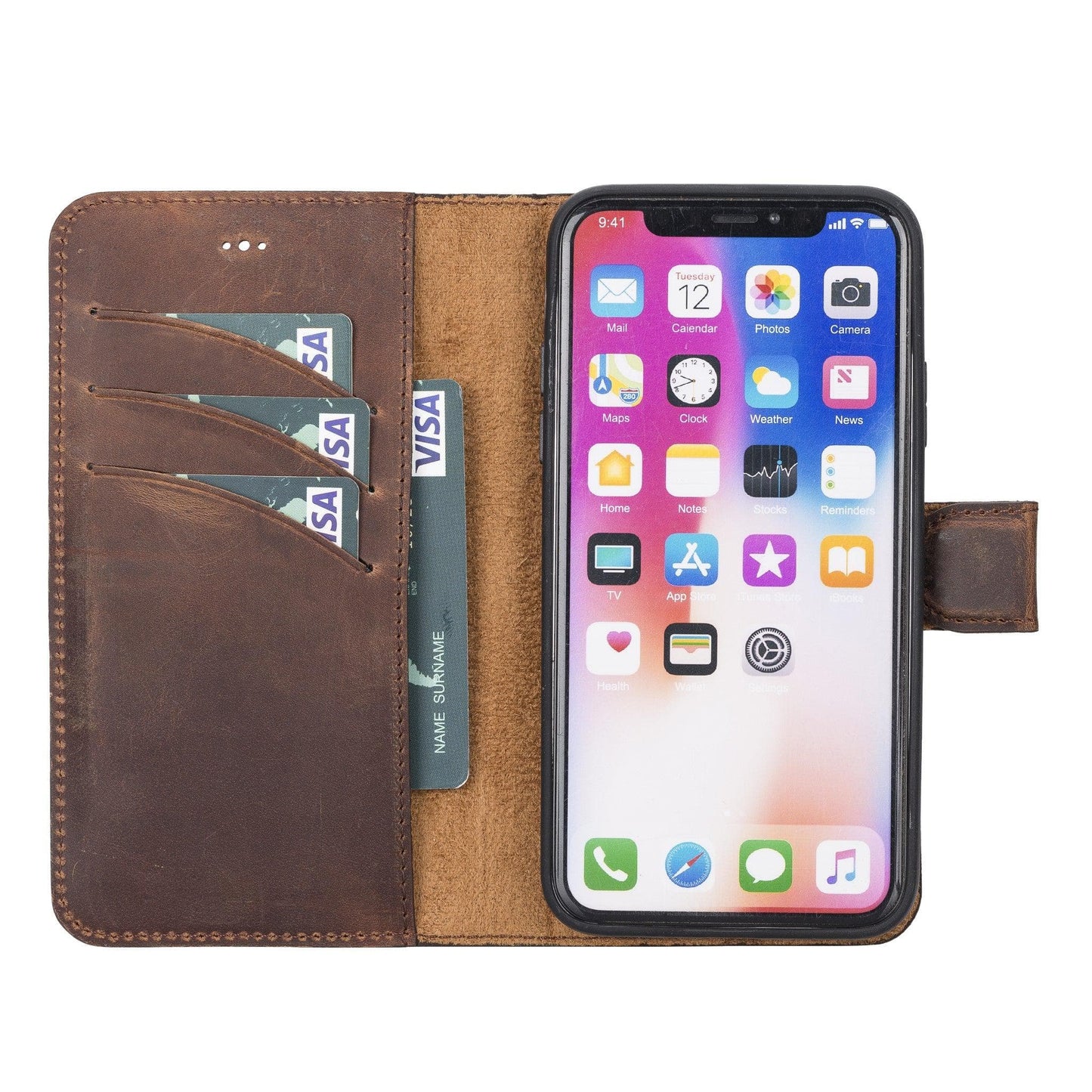 Étui en cuir détachable Apple iPhone X Series / MW