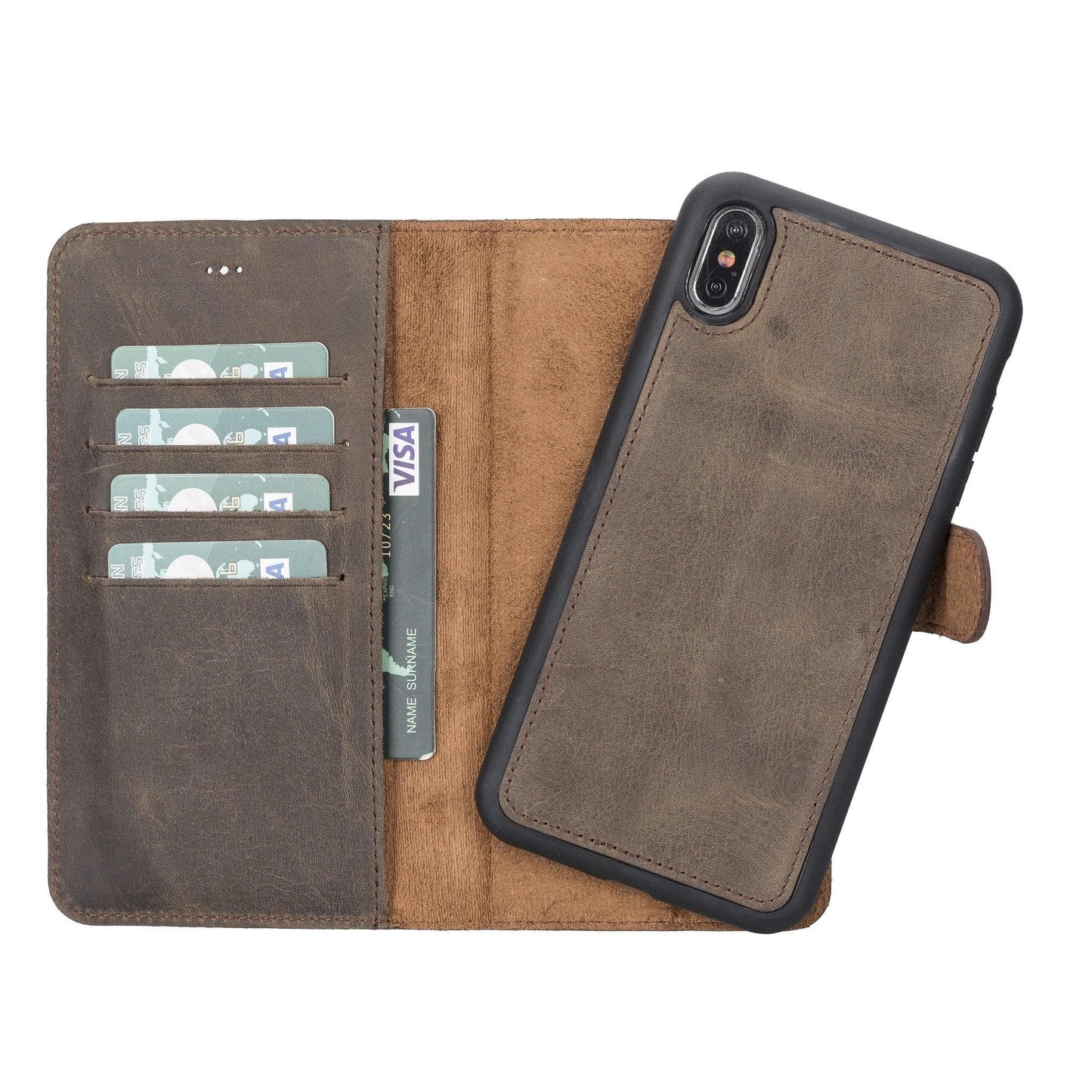 Apple iPhone XSM Detachable Leather Case / MW