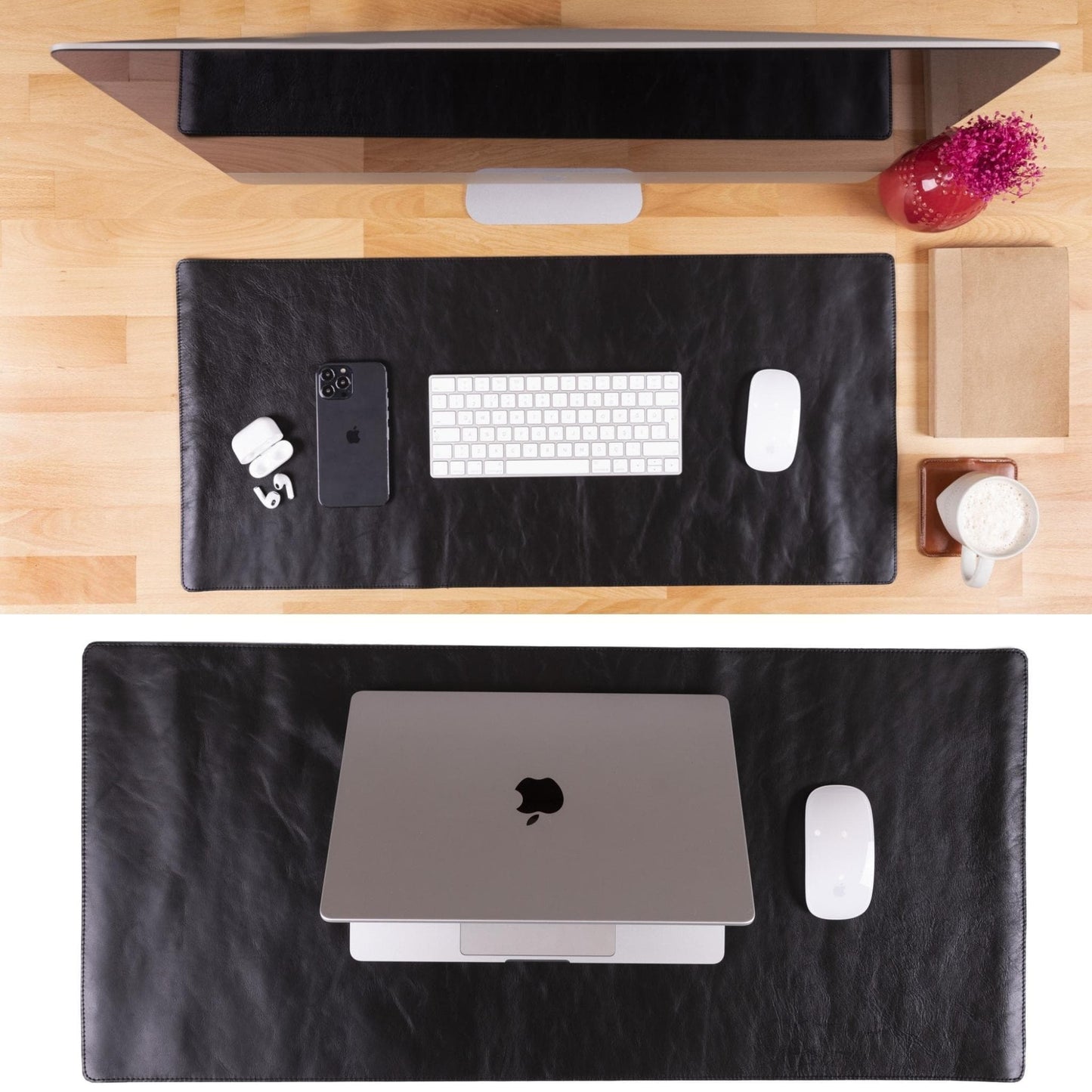Bouletta Customizable Full Grain Leather Desk Mat