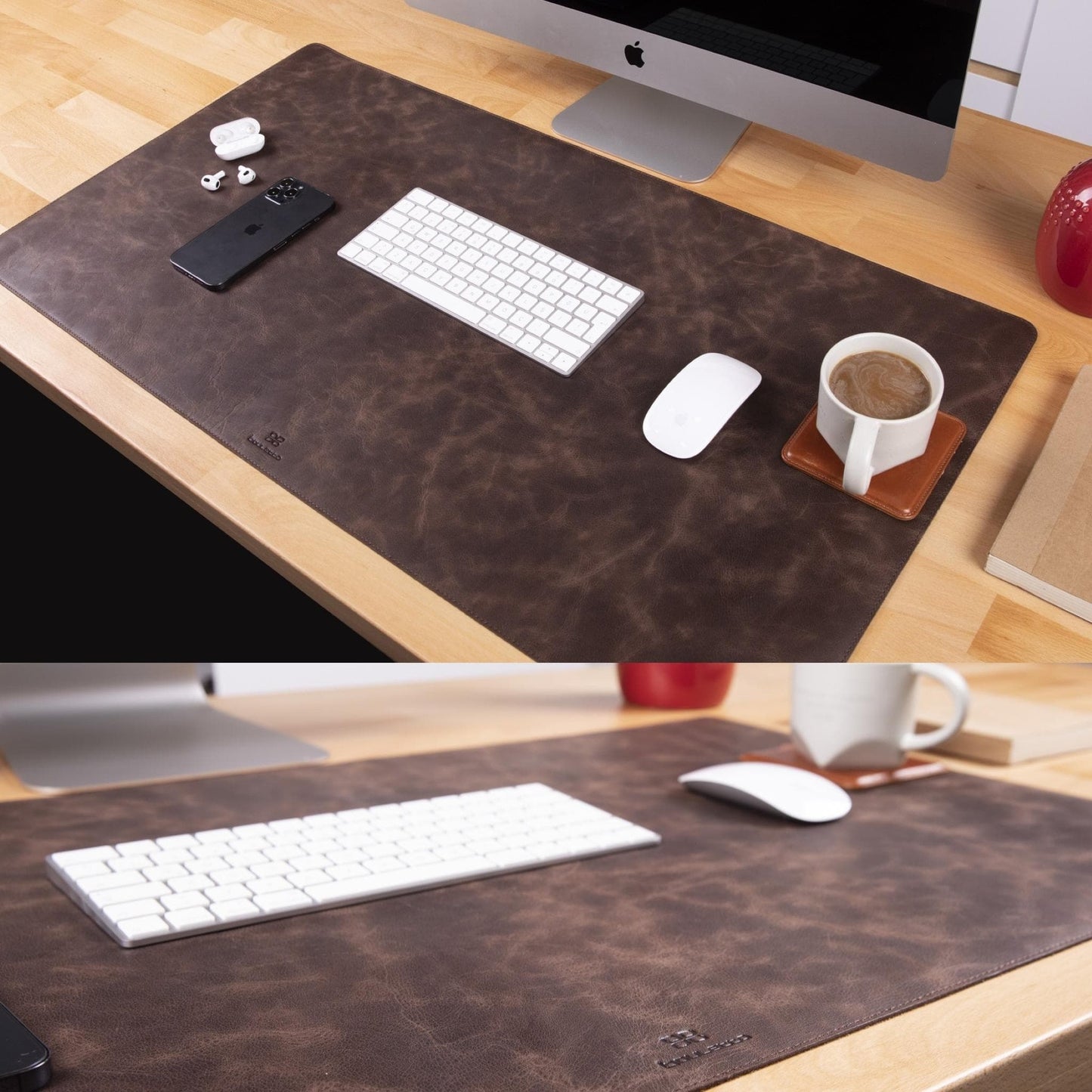 Bouletta Customizable Full Grain Leather Desk Mat