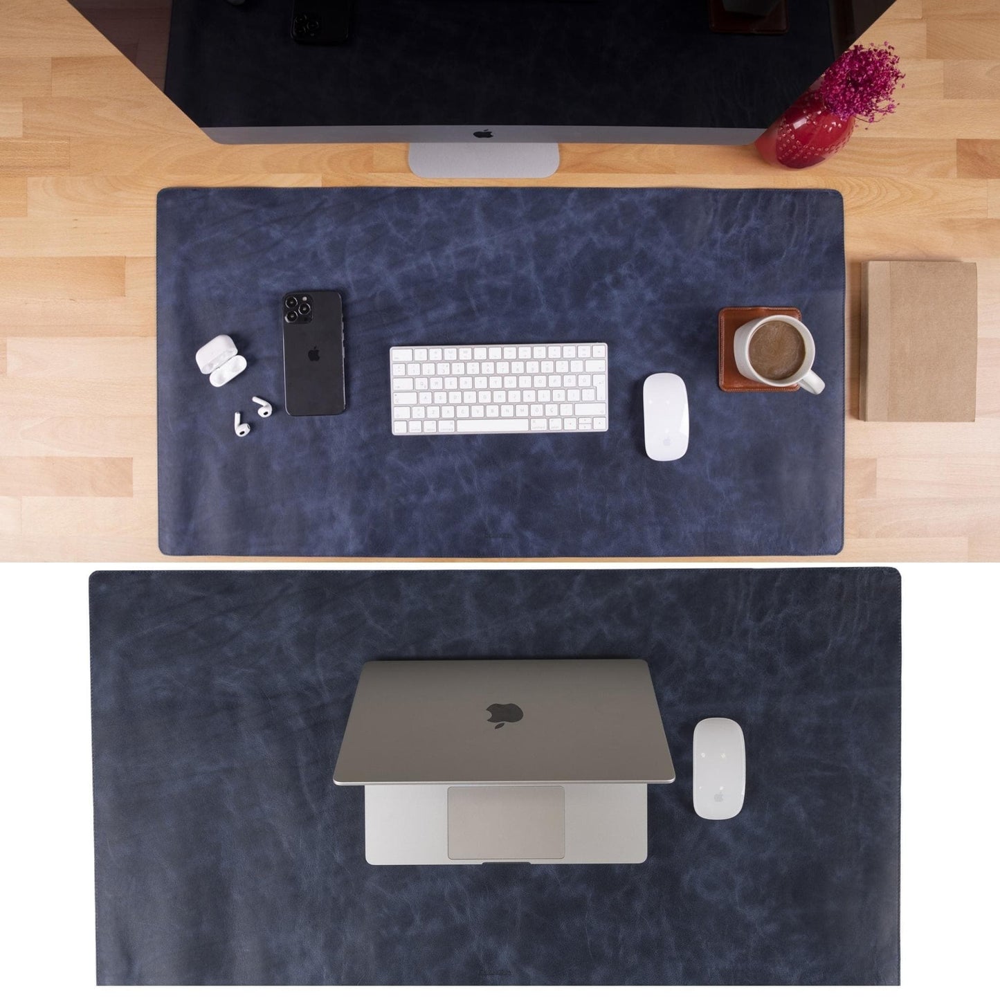 Bouletta Customizable Full Grain Leather Desk Mat
