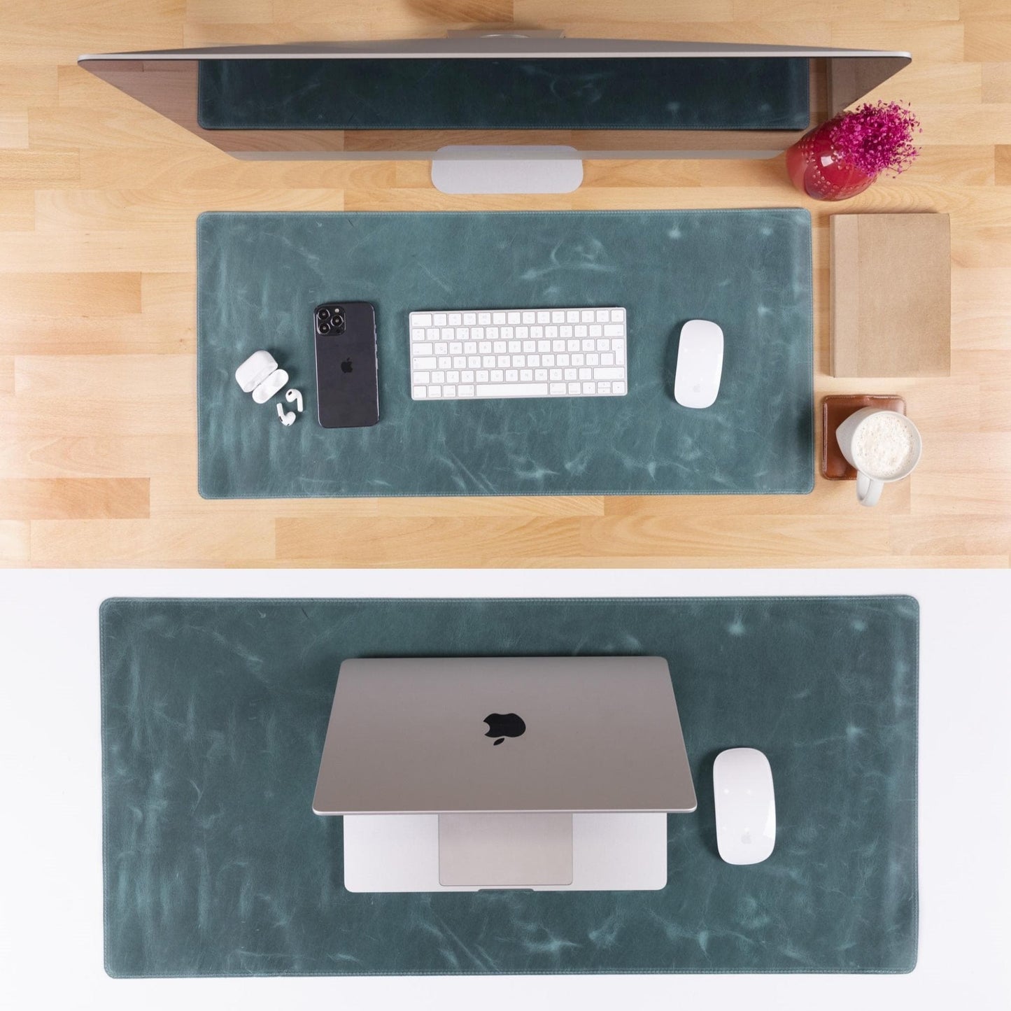 Bouletta Customizable Full Grain Leather Desk Mat