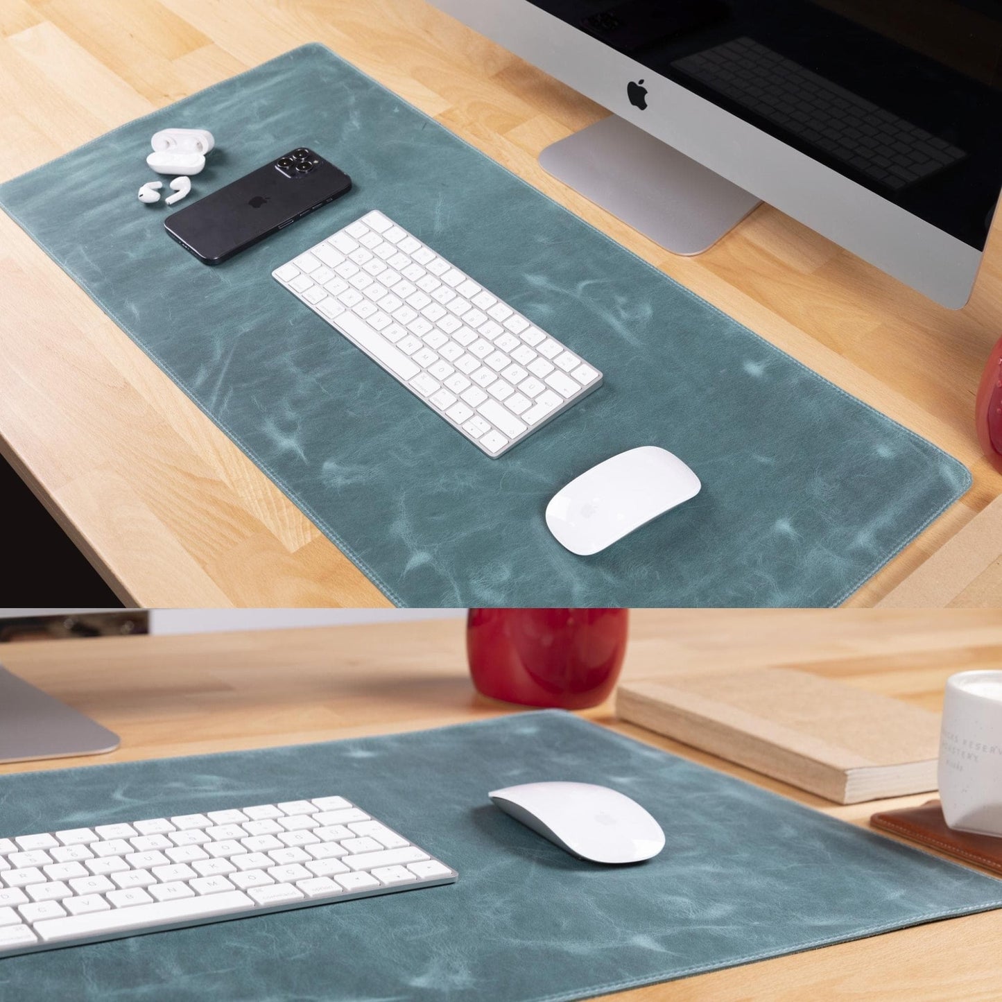 Bouletta Customizable Full Grain Leather Desk Mat