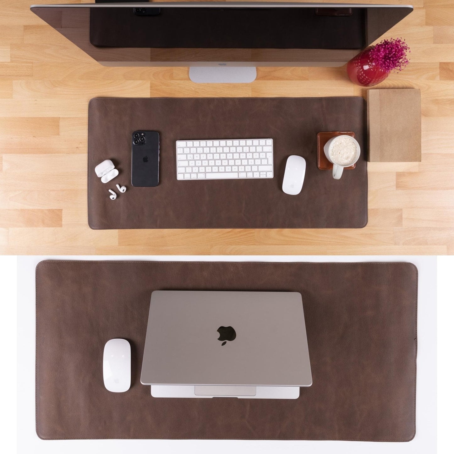 Bouletta Customizable Full Grain Leather Desk Mat