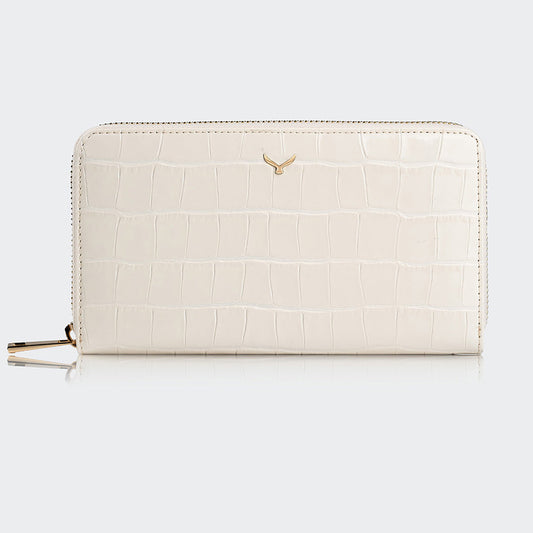 5110 Women Large Leather Wallet With Triple Compartments